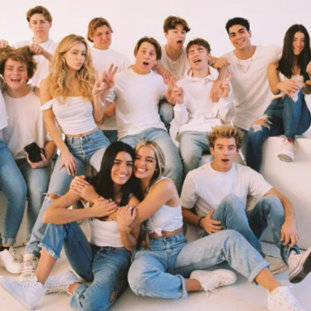 Nick Austin with The Hype House squad.